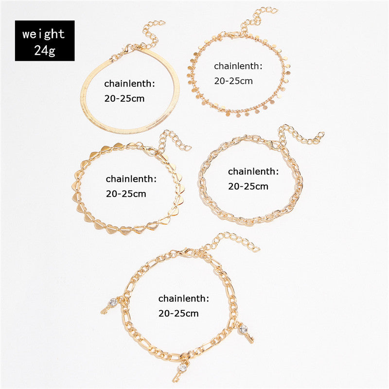 5 Pcs Elegant Anklets