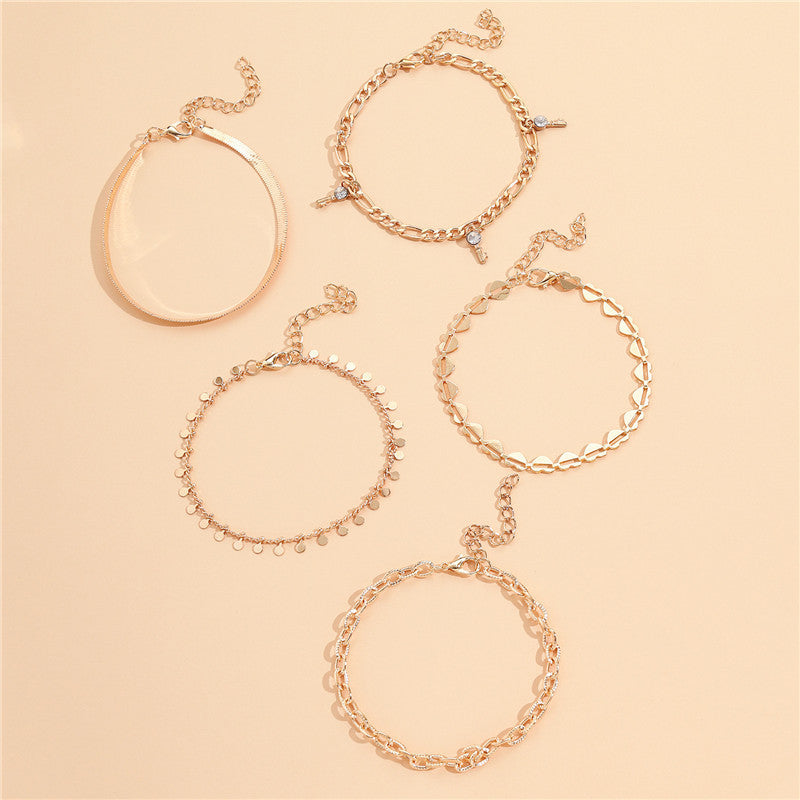 5 Pcs Elegant Anklets