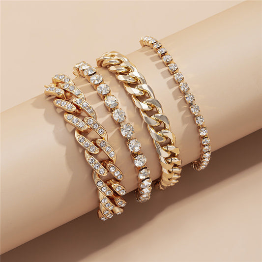 Sparkling Gold Chain Bracelets - Perfect for Stacking