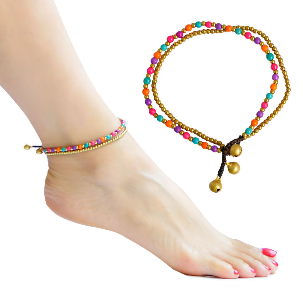 Crimson Chimes Anklets