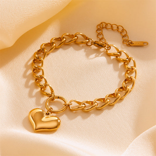 Golden Heart Beat Bracelet