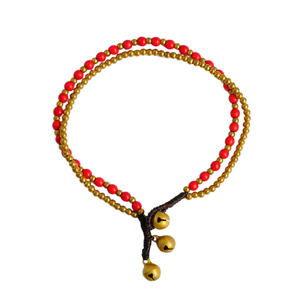 Crimson Chimes Anklets