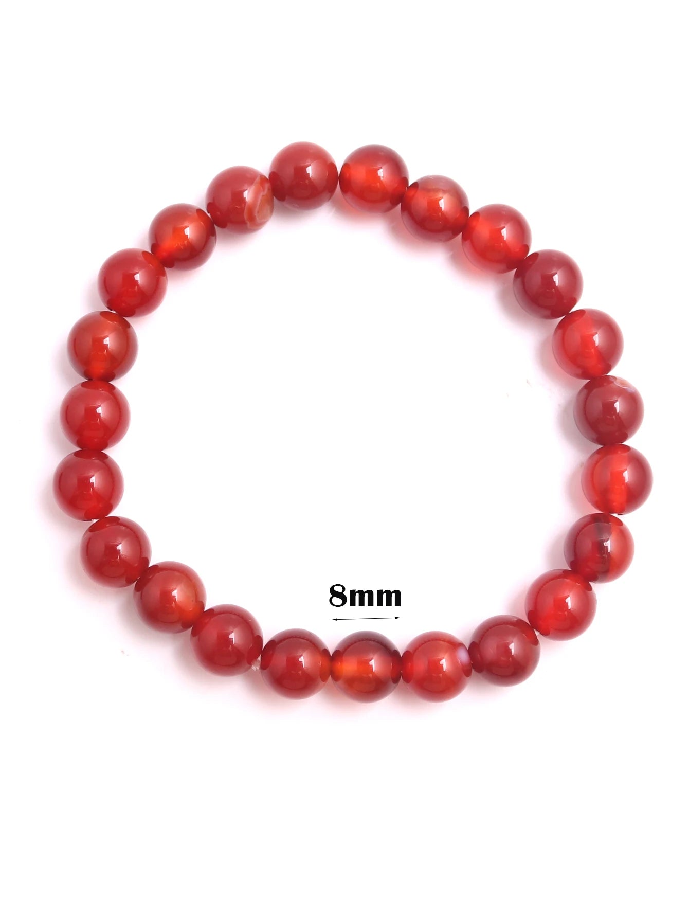 Carnelian Bracelet Set: Smooth & Chip Beads